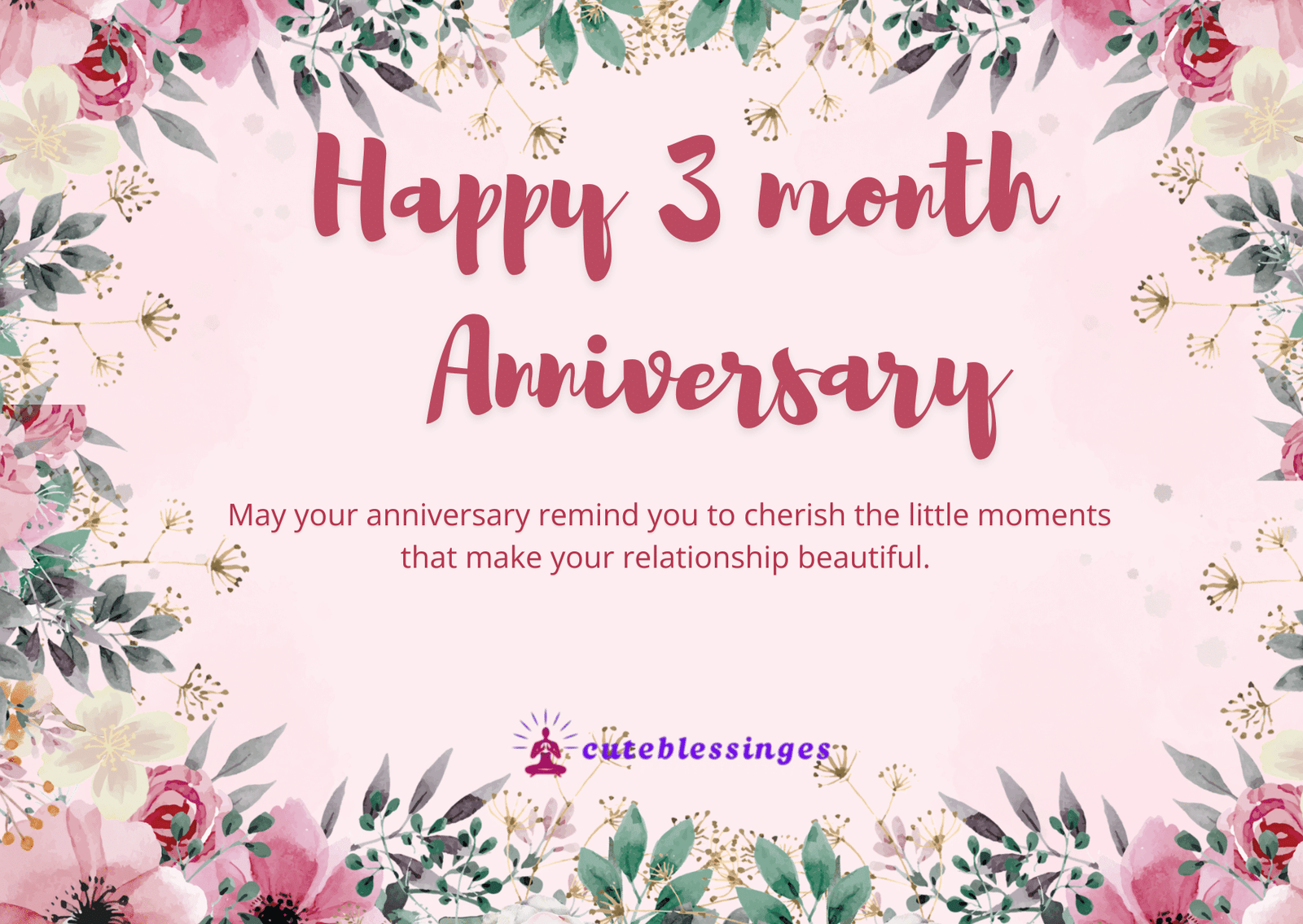 3 Month Anniversary Wishes