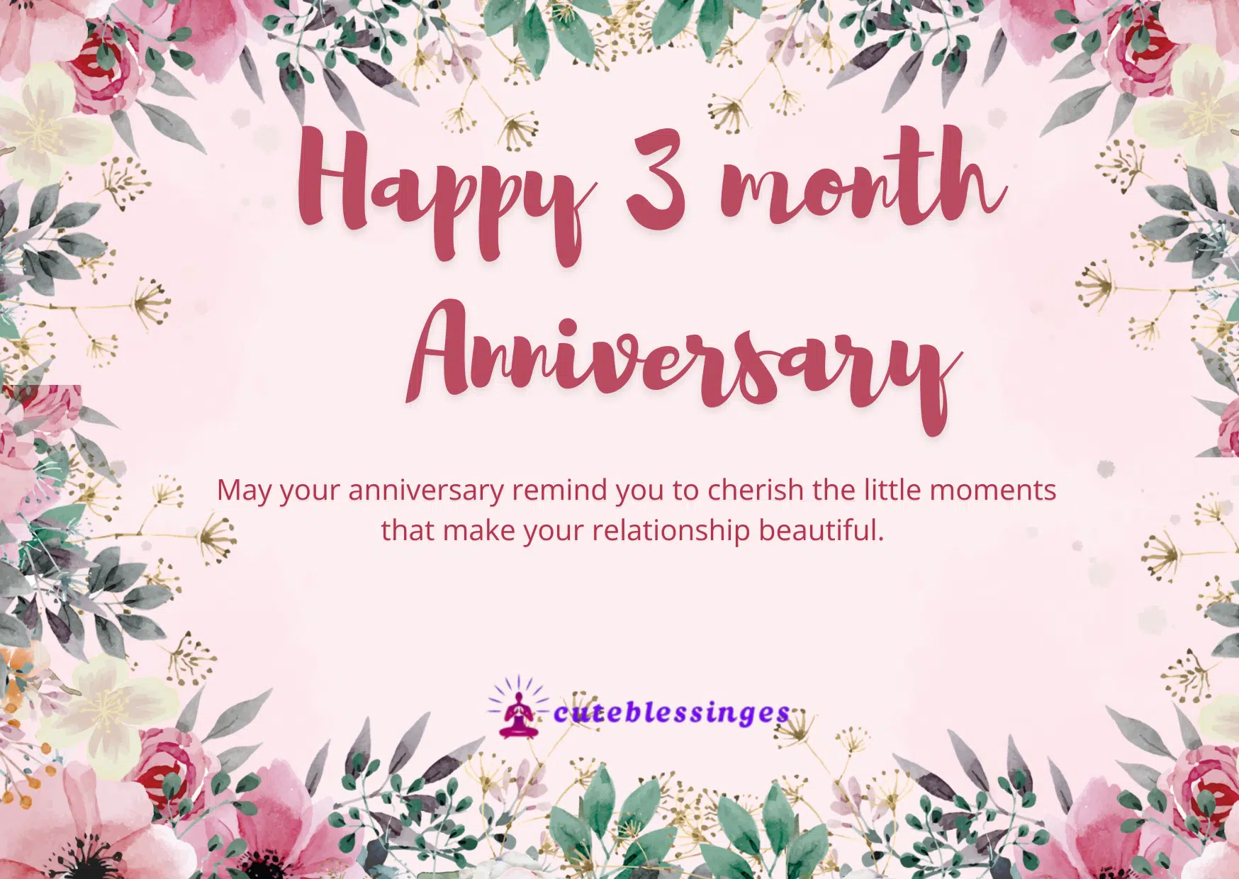 3 Month Anniversary Wishes